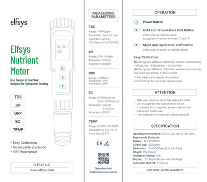 Elfsys Nutrient Meter 5 in 1